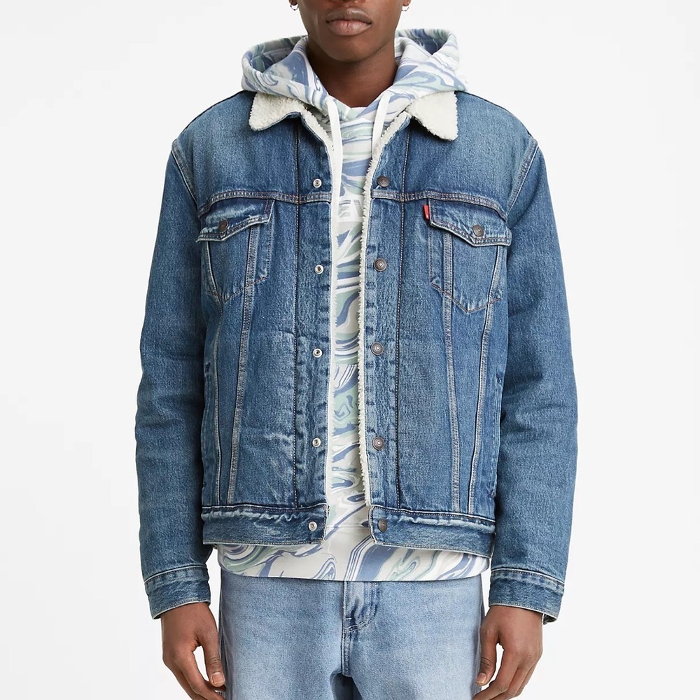 Levi’s Type III Sherpa Men’s Trucker Denim Jacket Size M
